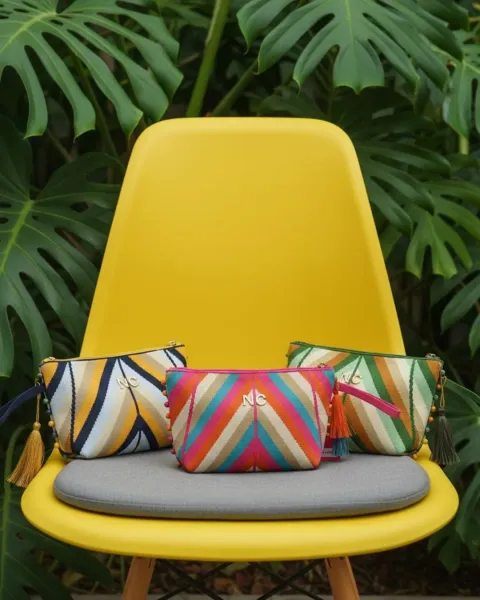 Neceser Bolitas Noco Beach | Cartera de Mano Punto Elástico | Maldita