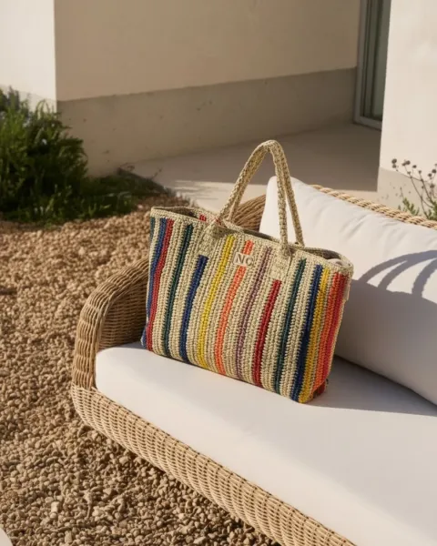 Shopper Rafia Handmade Noco Beach | Bolso Trenzado a Mano | Maldita