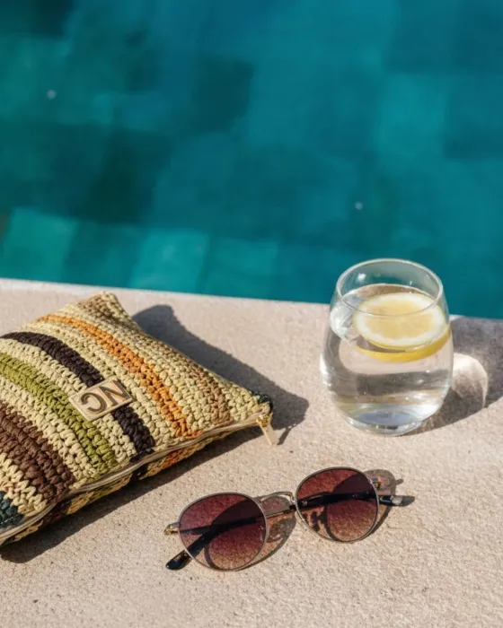 Neceser Handmade Noco Beach | Cartera de Mano Rafia Natural | Maldita