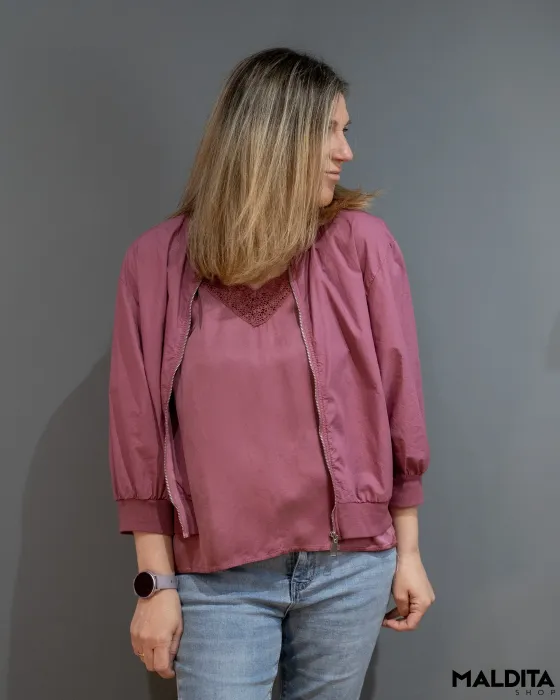 Casaco Bomber Minimal Beringela Básico | Maldita