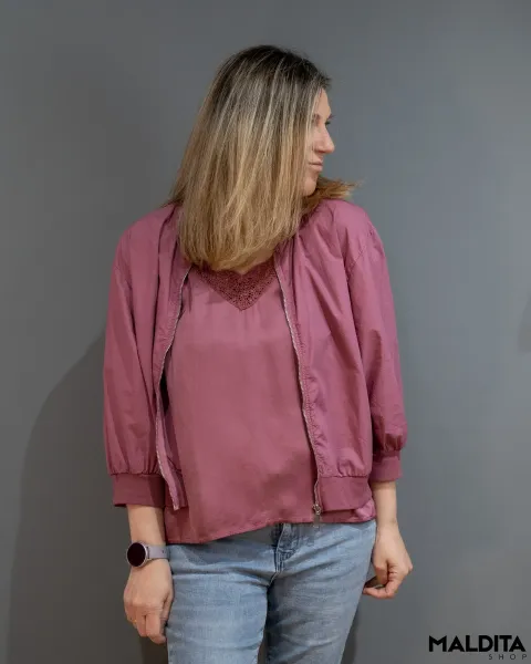 Casaco Bomber Minimal Beringela Básico | Maldita