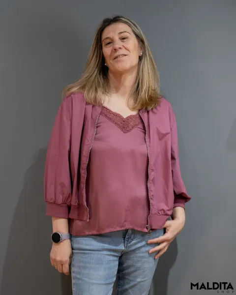 Casaco Bomber Minimal Beringela Básico | Maldita