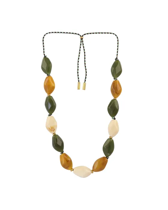 Collar Largo de Cordón con Resina Marbles Petryl Anartxy | Maldita