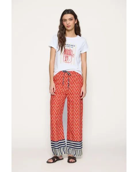 Camiseta Blanca con Estampado de Sardinas MDM | Maldita