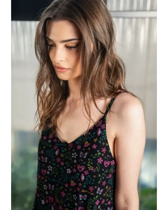 Vestido Comprido Evasé Preto Metamorfosis Animosa | Maldita