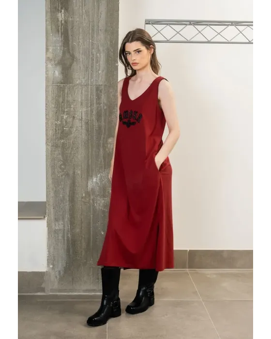 Vestido Comprido Vermelho de Algodão Amour Animosa | Maldita