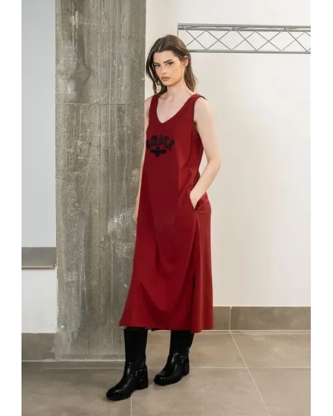 Vestido Comprido Vermelho de Algodão Amour Animosa | Maldita