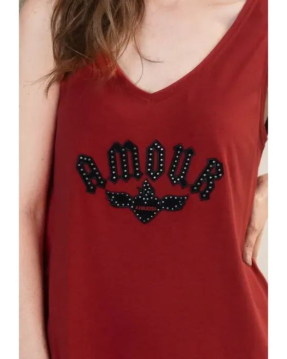 Vestido Comprido Vermelho de Algodão Amour Animosa | Maldita