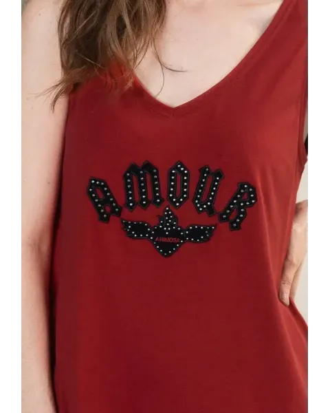 Vestido Largo Rojo de Algodón Amour Animosa | Fit Oversize | Maldita