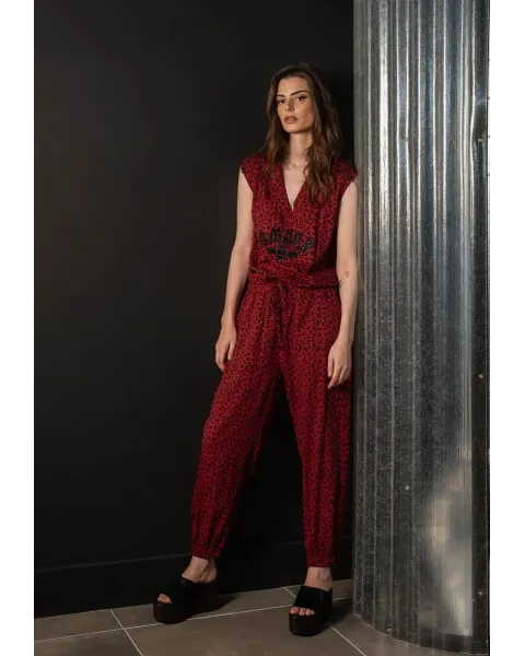 Mono Largo Rojo Animal Print Amour Animosa | Fit Oversize | Maldita