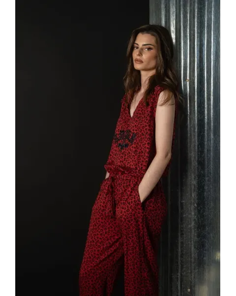 Mono Largo Rojo Animal Print Amour Animosa | Fit Oversize | Maldita