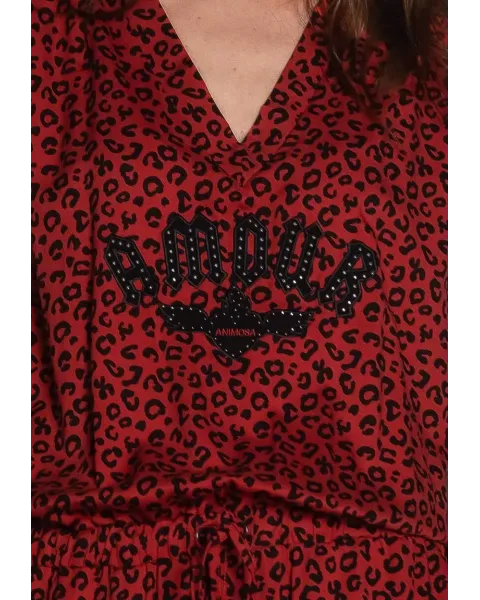 Mono Largo Rojo Animal Print Amour Animosa | Fit Oversize | Maldita