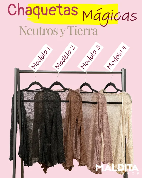Chaqueta Mágica Abierta Talla Única | Punto Calado | Maldita