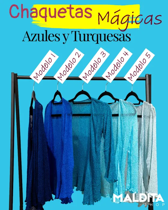 Chaqueta Mágica Azul y Turquesa Talla Única | Maldita