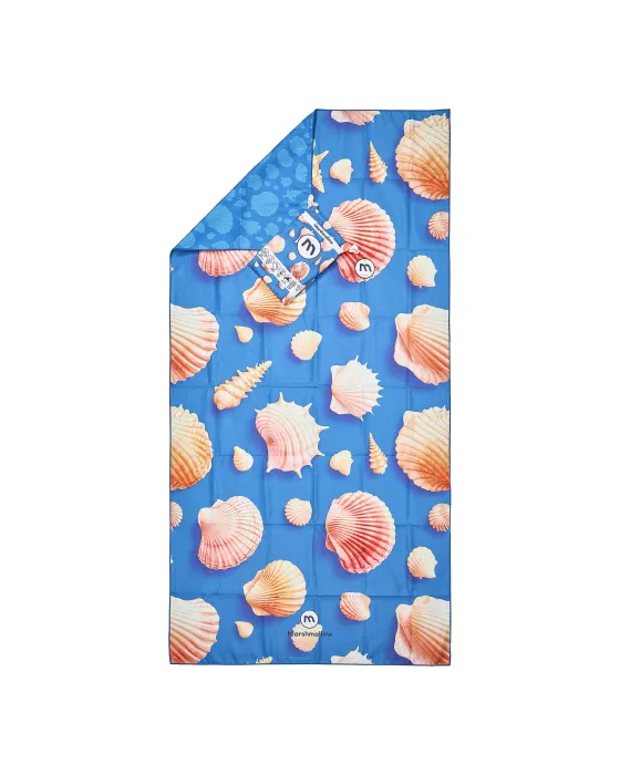 Toalla de Playa de Microfibra Marshmallow Conchas XL | Maldita
