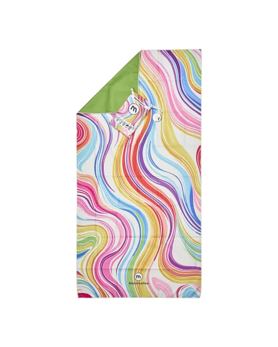 Toalha de Praia de Microfibra Marshmallow Onda Multicolor XL | Maldita