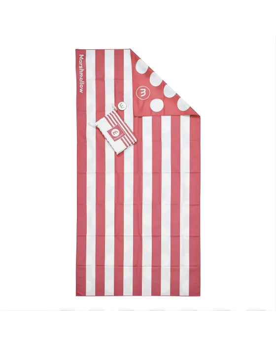 Toalla de Playa de Microfibra Marshmallow Rojo XL | Maldita