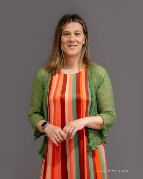 Vestido Comprido de Riscas Laranjas | Maldita