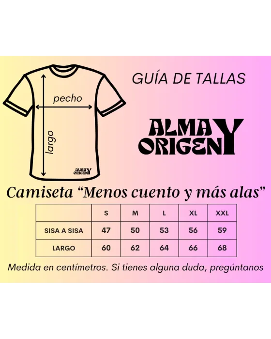 Camiseta Blanca Mujer Menos Cuento y Más Alas | Alma y Origen