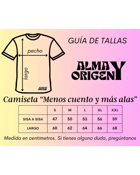 Camiseta Blanca Mujer Menos Cuento y Más Alas | Alma y Origen