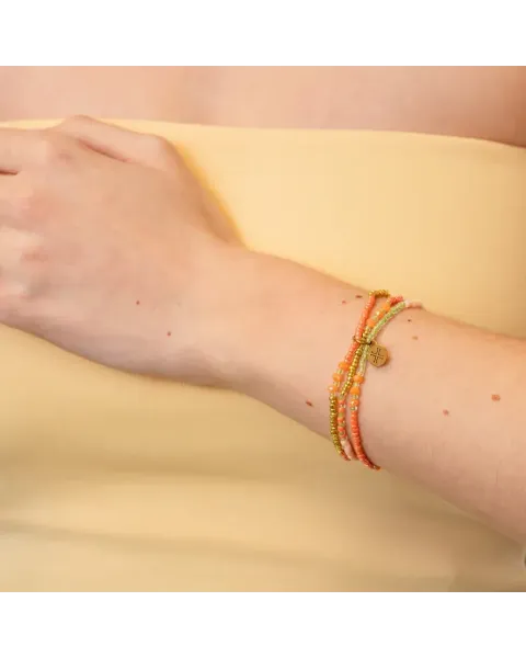 Pulsera Elástica Cristal Multicolor y Acero Spirit Orelia Lumi Anartxy