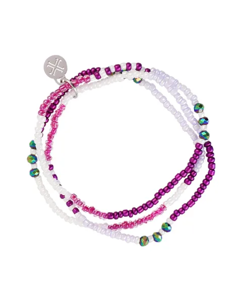 Pulsera Elástica Cristal Malva y Acero Spirit Orelia Bloom Anartxy