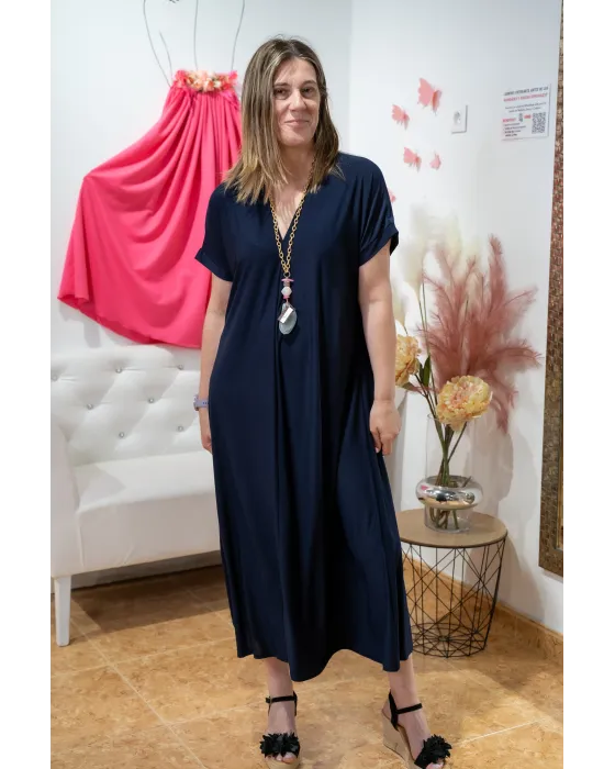 Vestido Liso Amalia Topo Oversize | Esenciales