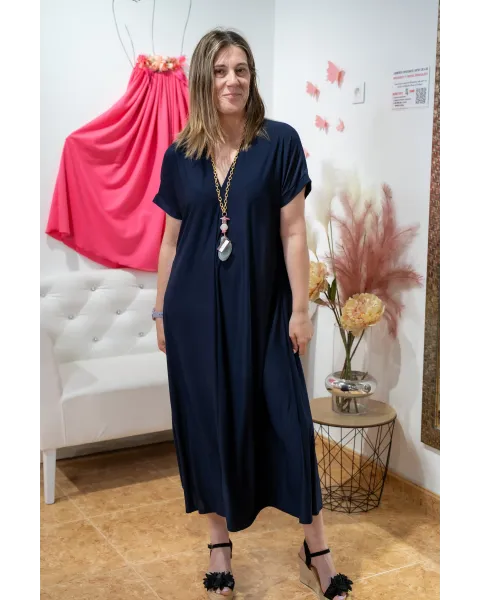 Vestido Liso Amalia Topo Oversize | Esenciales
