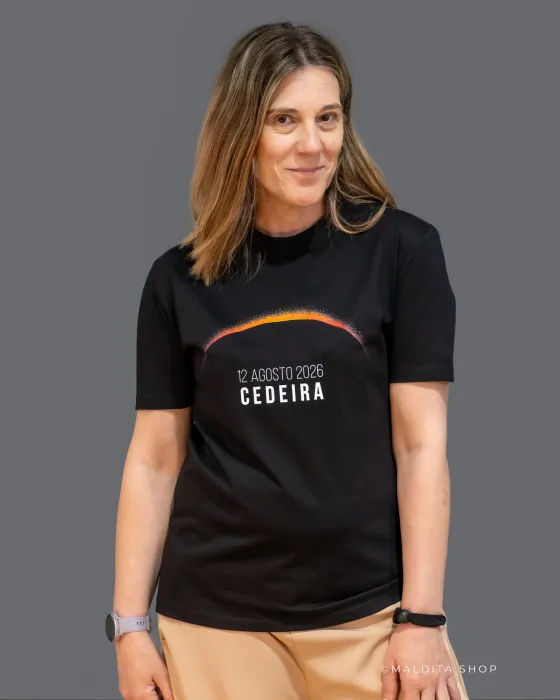 Camiseta Eclipse Cedeira 2026 Negra Unisex | Alma y Origen