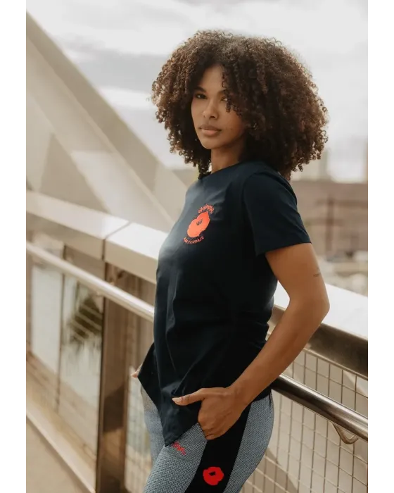 Camisola Animosa Amapolas Preta Bordada | Moda Mulher