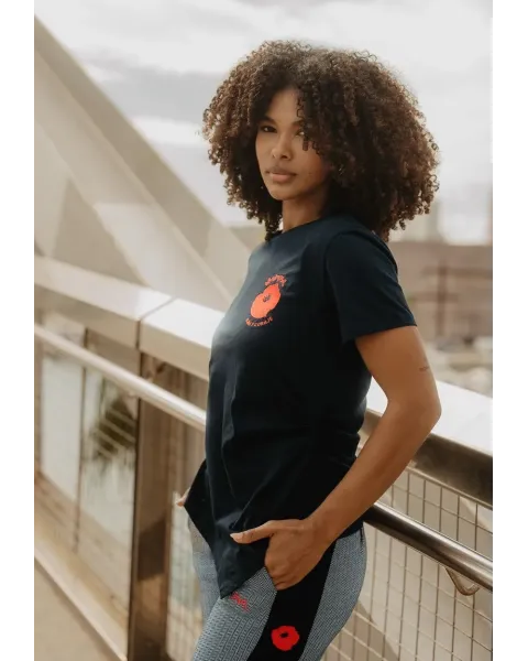 Camisola Animosa Amapolas Preta Bordada | Moda Mulher