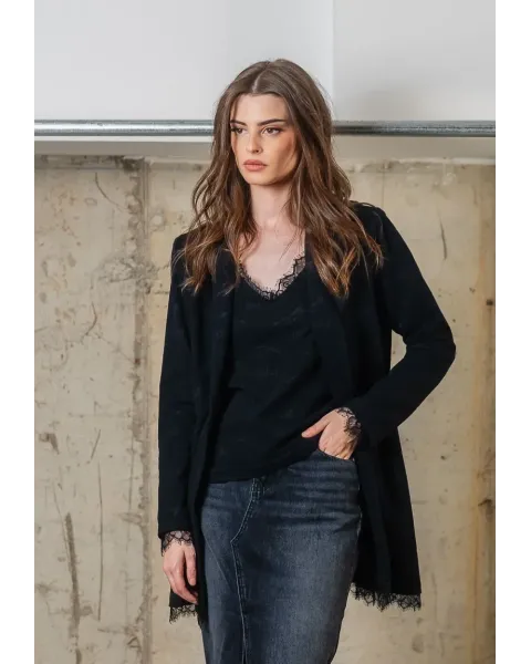 Americana Animosa Rock & Roll Negra con Encaje | Blazer