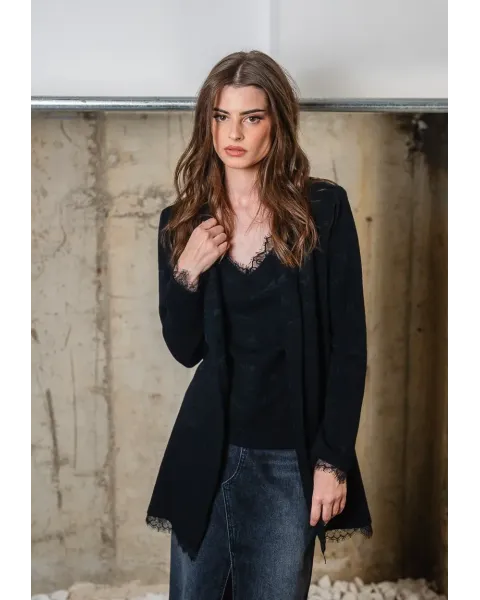Americana Animosa Rock & Roll Negra con Encaje | Blazer