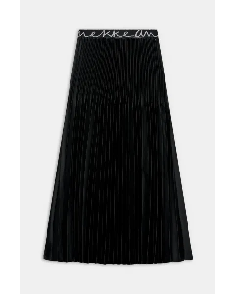 Falda Plisada Anekke Blossom Negra Midi | Ropa Anekke