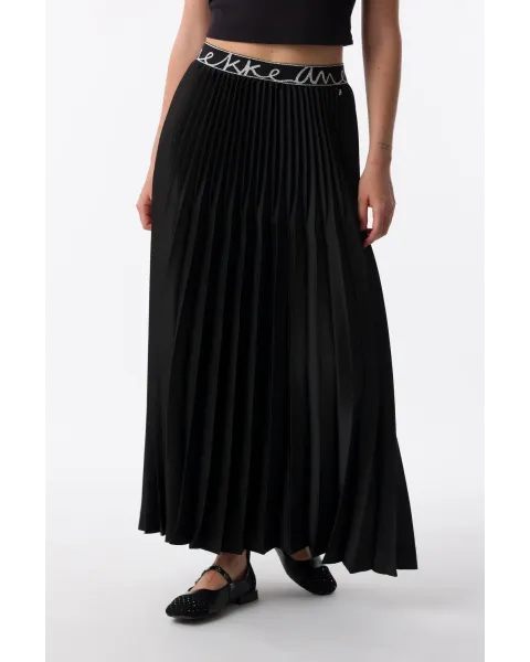 Falda Plisada Anekke Blossom Negra Midi | Ropa Anekke