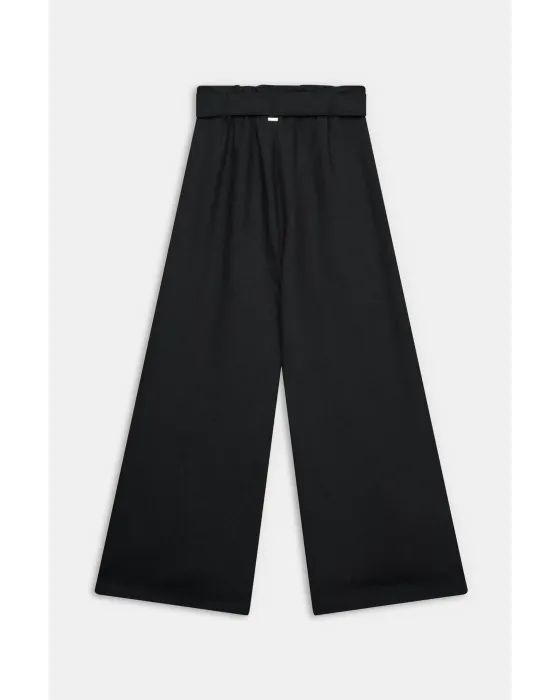 Pantalón Anekke Negro Fluido con Cinturón | Maldita Shop