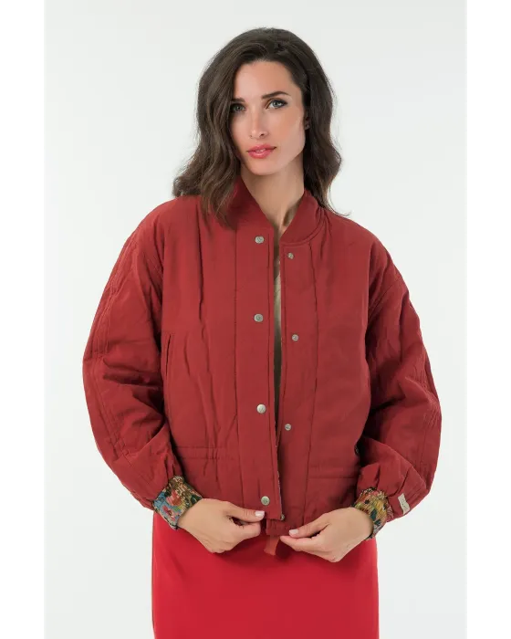 Chaqueta Bomber Anekke Reversible Blossom Teja | Maldita Shop