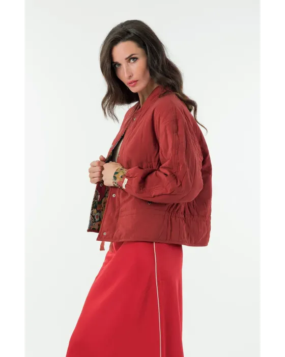 Casaco Bomber Anekke Reversível Blossom Terracota | Maldita Shop