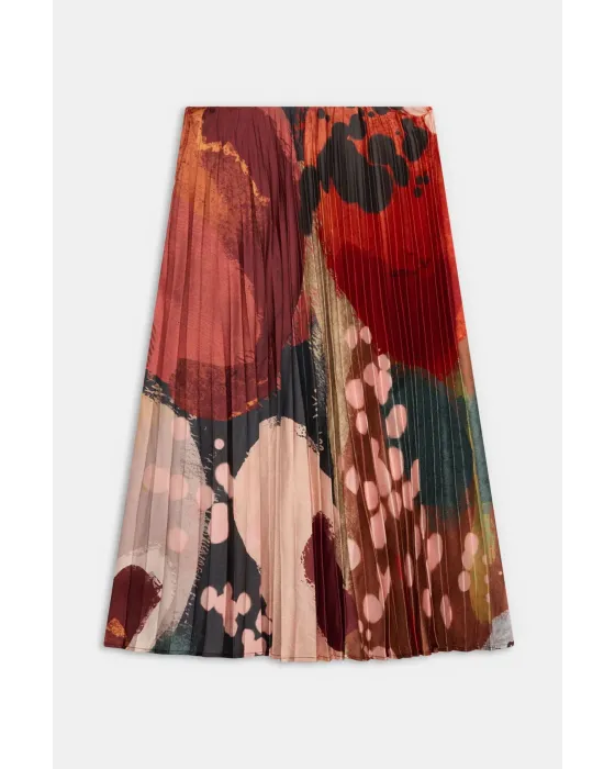 Saia Plissada Anekke Blosson Estampada | Maldita Shop