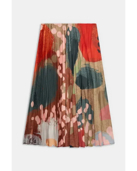 Saia Plissada Anekke Blosson Estampada | Maldita Shop