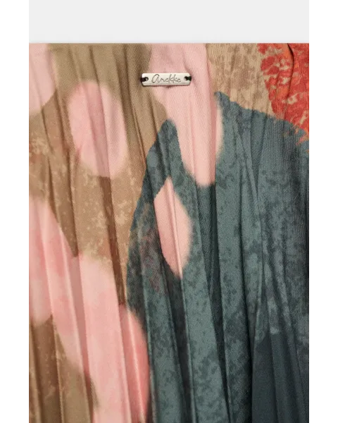 Saia Plissada Anekke Blosson Estampada | Maldita Shop