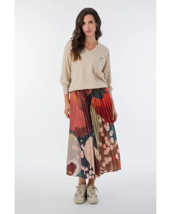 Saia Plissada Anekke Blosson Estampada | Maldita Shop 2