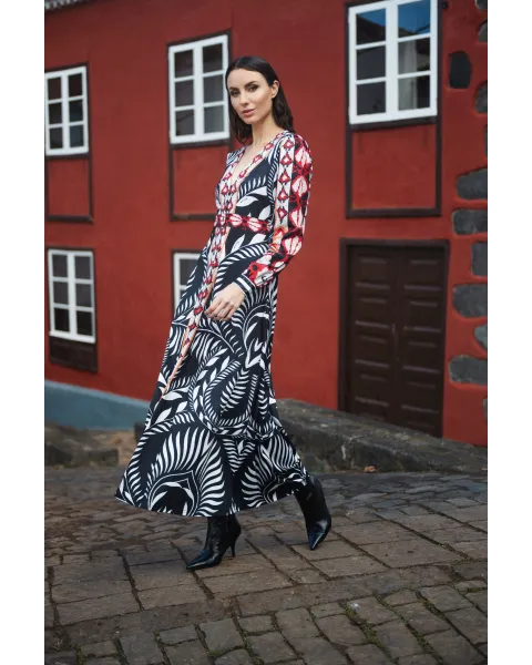 Vestido Malalá Puerto España - Vestido largo estampado