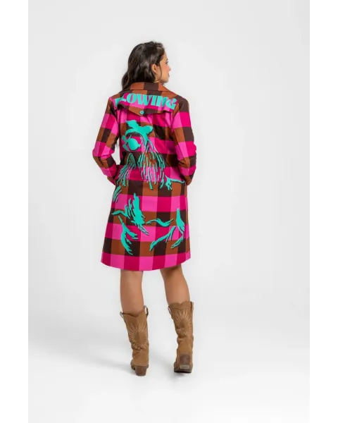 Gabardina Lolina fluida - FLOWING | Gabardina midi a cuadros