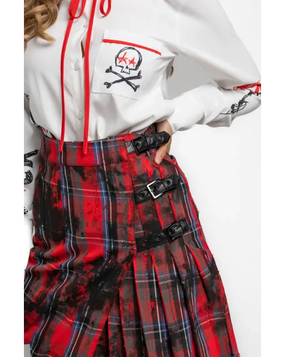 Falda Lolina grunge - ROCK AND ROLL | Falda midi tartán