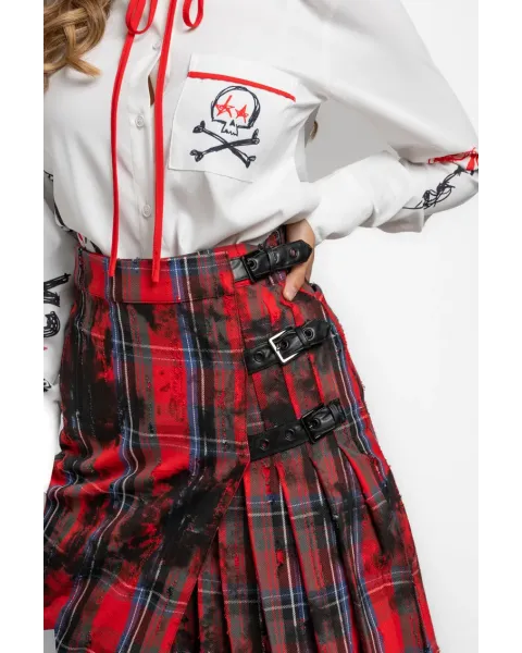 Falda Lolina grunge - ROCK AND ROLL | Falda midi tartán