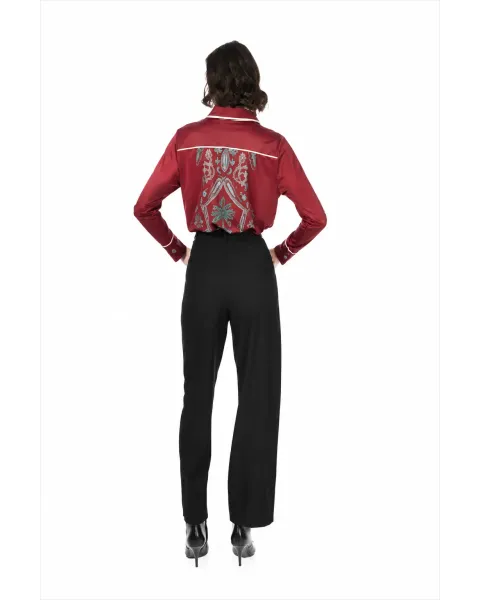 Blusa Malalá Canberra granate