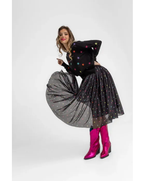 Falda Lolina STARS midi de tul con volumen
