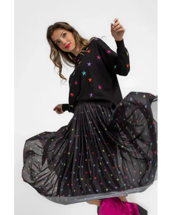 Saia Lolina STARS midi de tule com volume