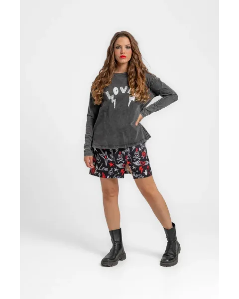 Camiseta Lolina Oversize ROCK AND ROLL